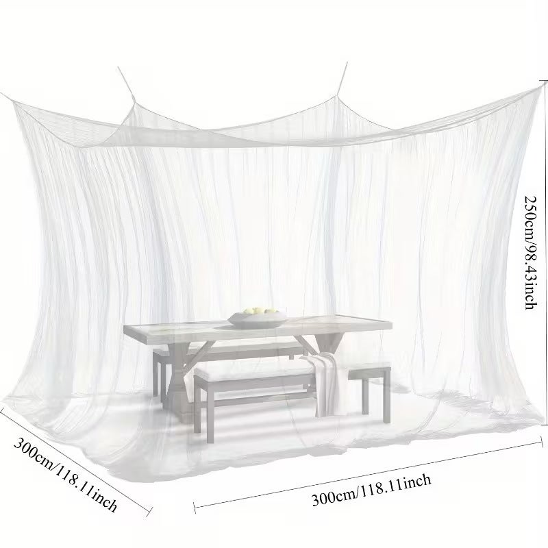 Moustiquaire multifonctionnelle (300 x 300 x 250 cm) — Facile à installer — Convient pour les jardins, les terrasses et les espaces repas. Blanche - 6