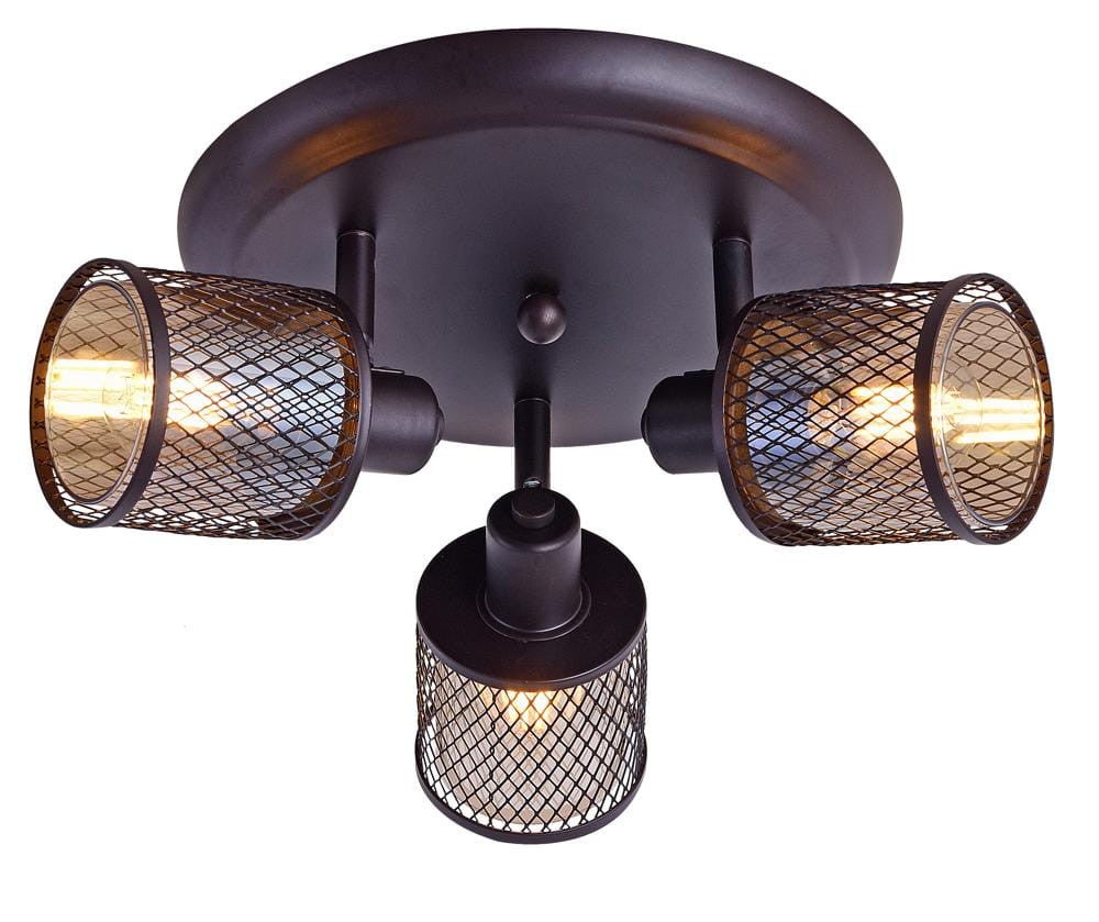 Lampa sufitowa Canabera brązowo-bursztynowy 3xE14x40W wym: 17 x 35 x 35 cm metal Candellux