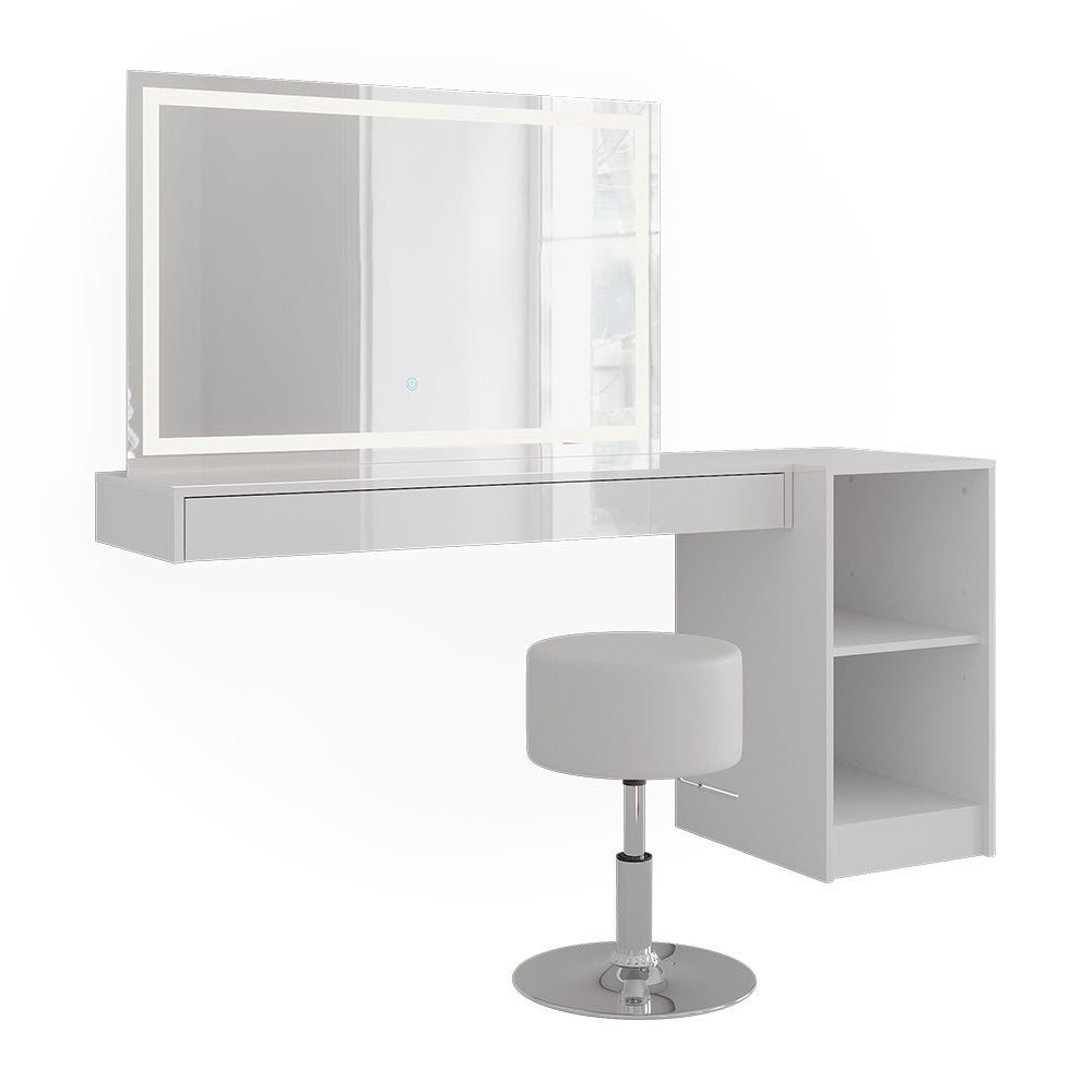 Vicco Stół do toalety Sherry, Biały, 120 cm 4 części