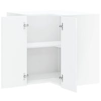 Armoire Murale D’Angle Cuisine VidaXL – Blanc Brillant 57x57x60 Cm | Rangement Étage Supérieur, Bois Ingénierie