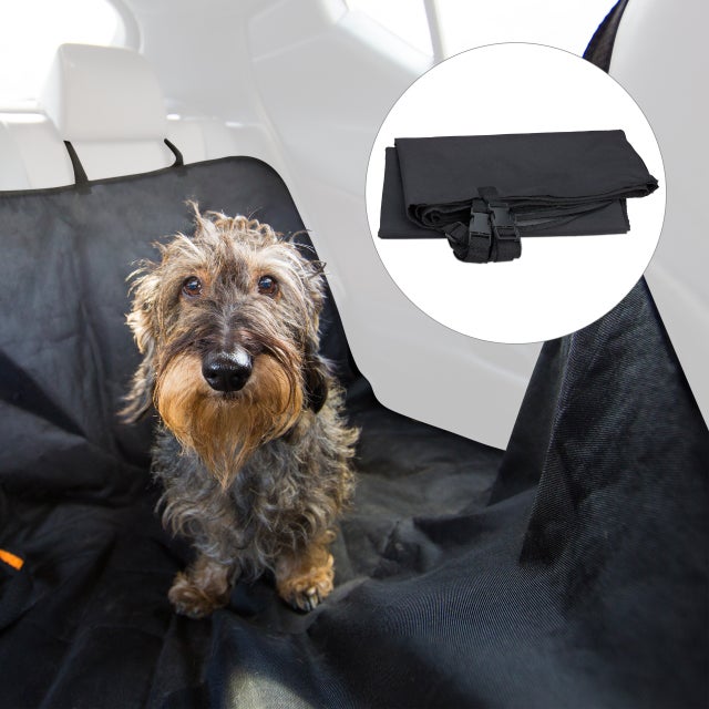 Fudajo Coprisedile Posteriore Per Cani 137x147 Cm | Divisibile Con Zip, Antiscivolo, Finestra E Tasche Per Auto E SUV