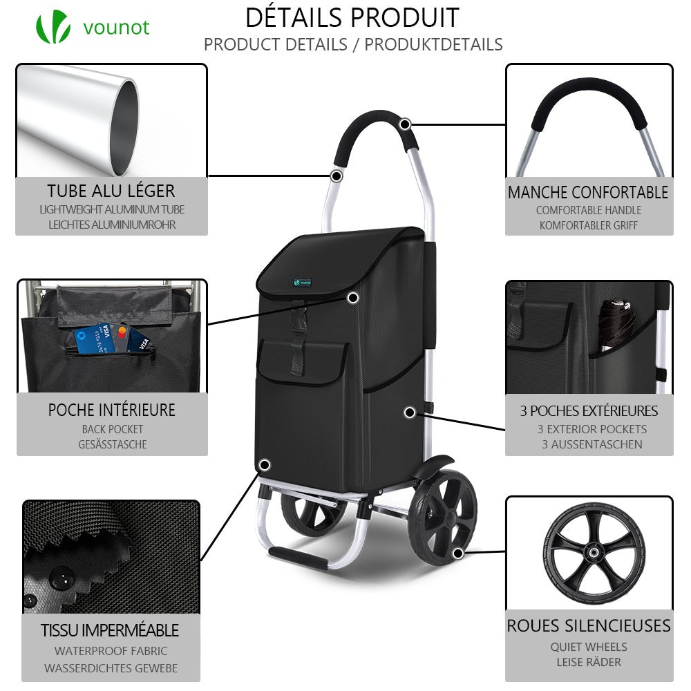 BORSA TROLLEY CON ruote carrello borsa per la spesa borsa trolley borsa