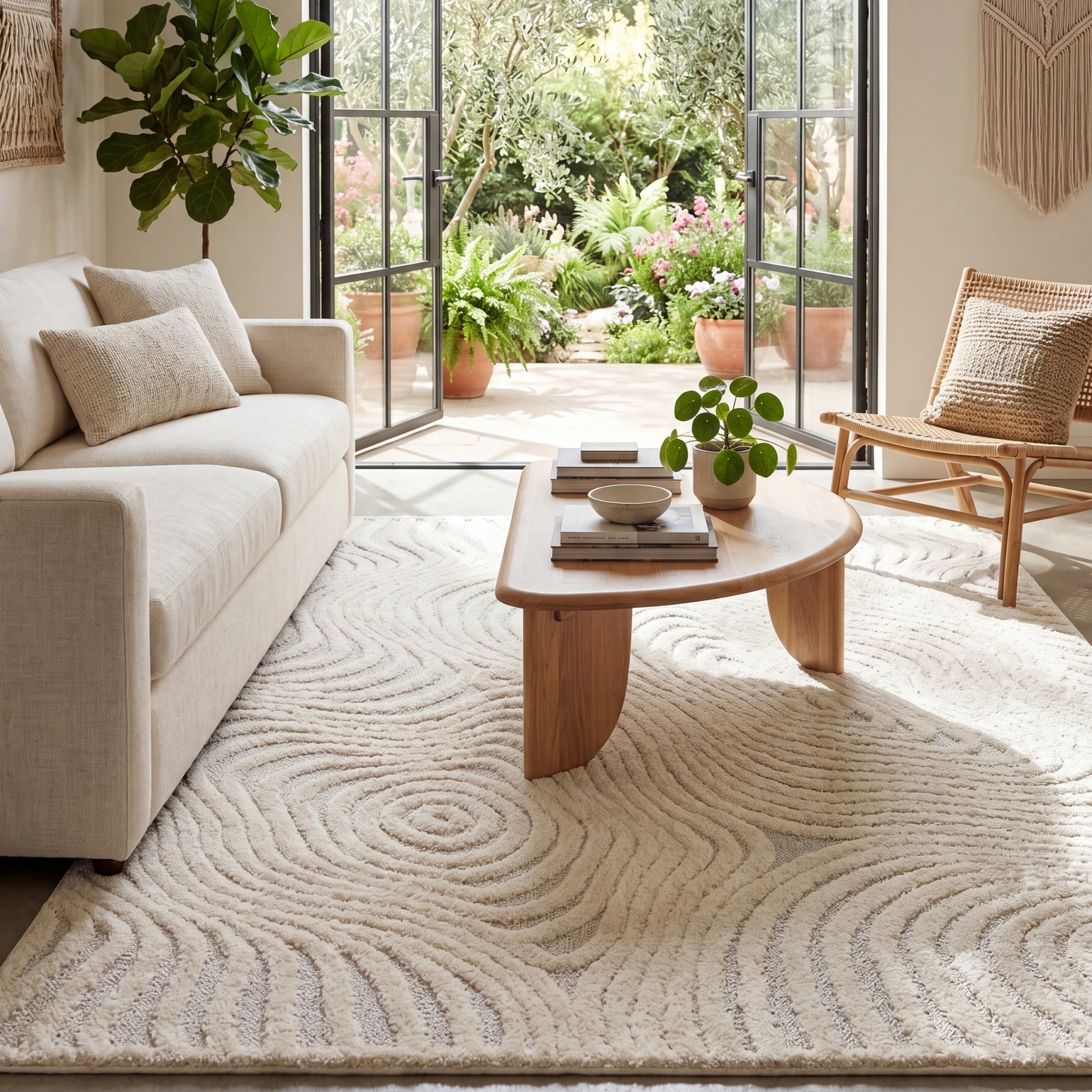 Dywan boho Cora 160x230 cm OEKO-TEX kremowy - 4