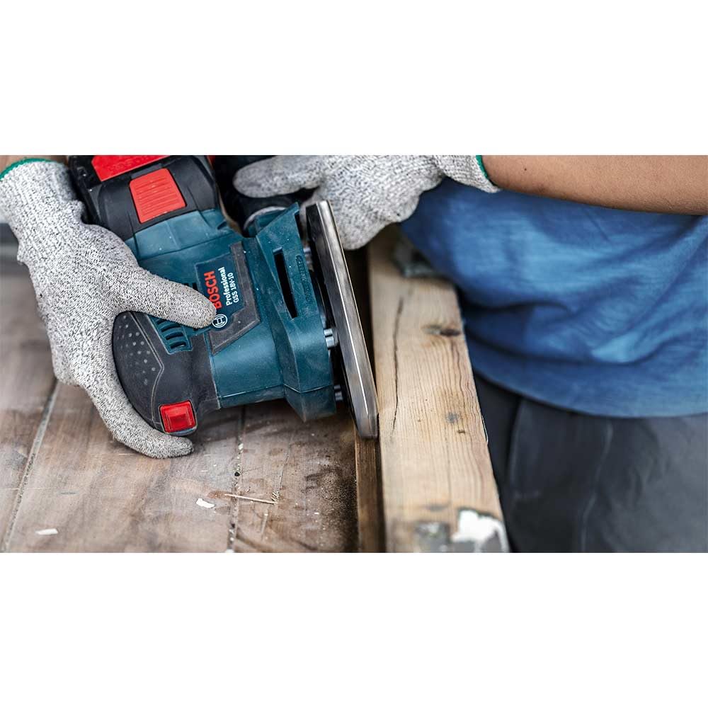 Bosch Professional 10x Carte abrasive Expert C470 con 14 fori (per Legno duro, Vernice su legno, 115x280 mm, Grana 100, accessorio Levigatrice orbital - 9