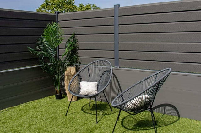 KIT CLOTURE CLOSEA COMPOSITE NOIR LG: 9M x HT: 1M13