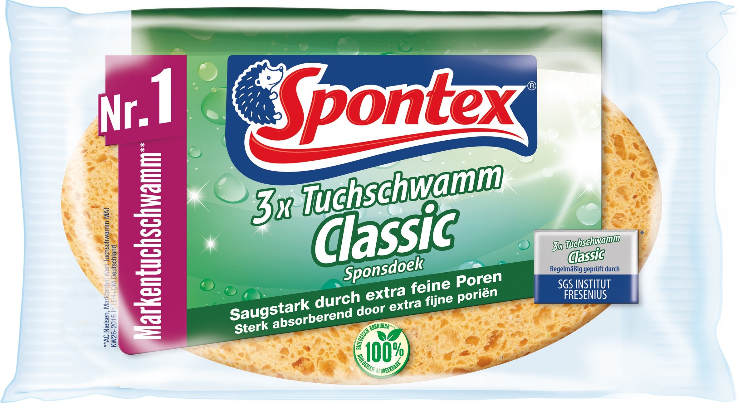 Spugne Spontex Assorbenti - Con Bordo Rinforzato | Per Cucina, Bagno E Lavavetri | 4 Pezzi - Foto 3