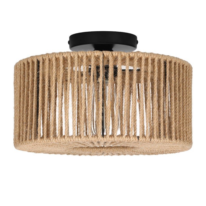 Oprawy oświetleniowe z plecionego rattanu półwpuszczana lampa sufitowa wewnętrzna lampa wisząca stylu vintage kuchni salonu korytarza przedpokoju nie