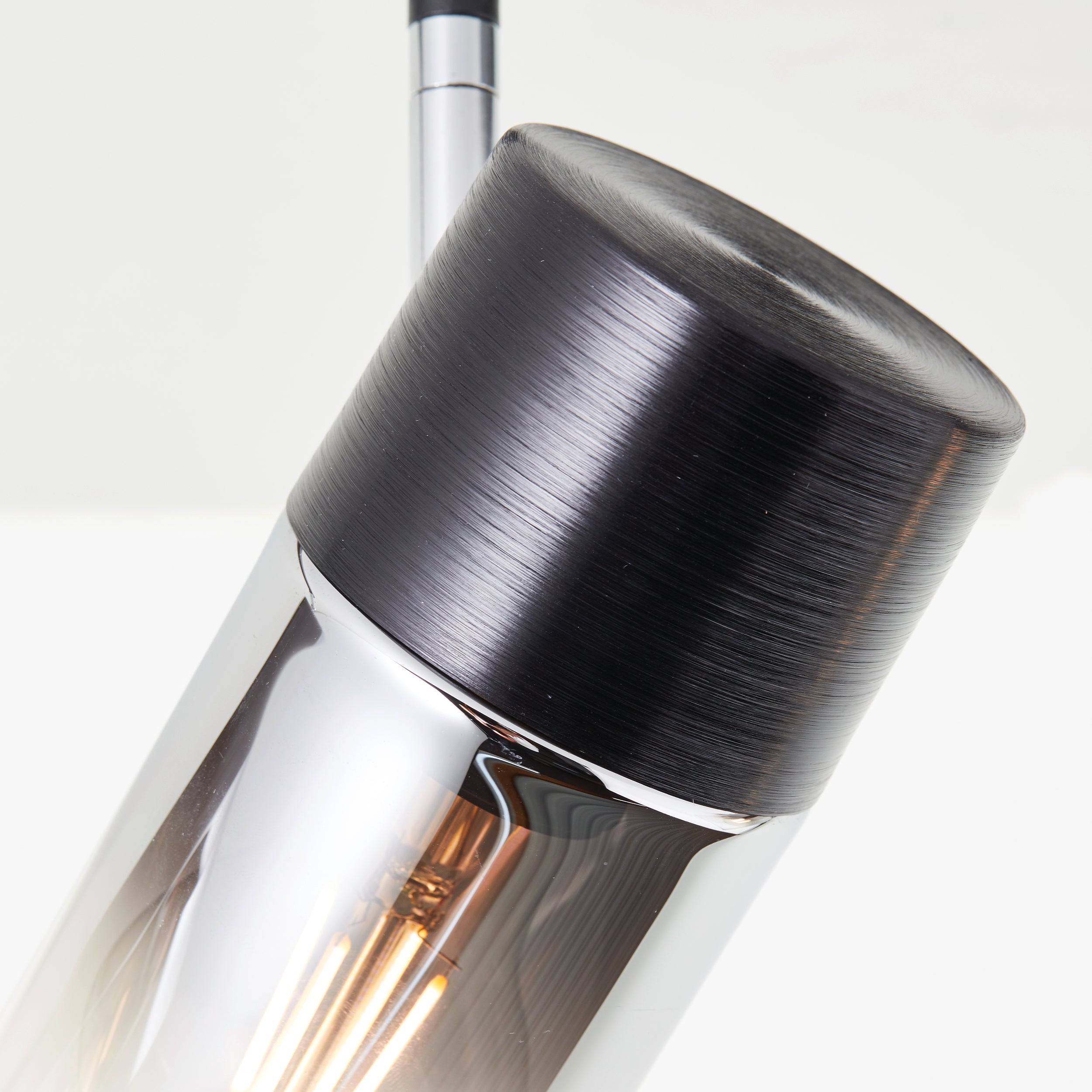 Lampa Brilliant Alia spot bar 2 lampy czarny/dymione szkło drewno/czarny metal 2x A60, E27, 40 W - 5