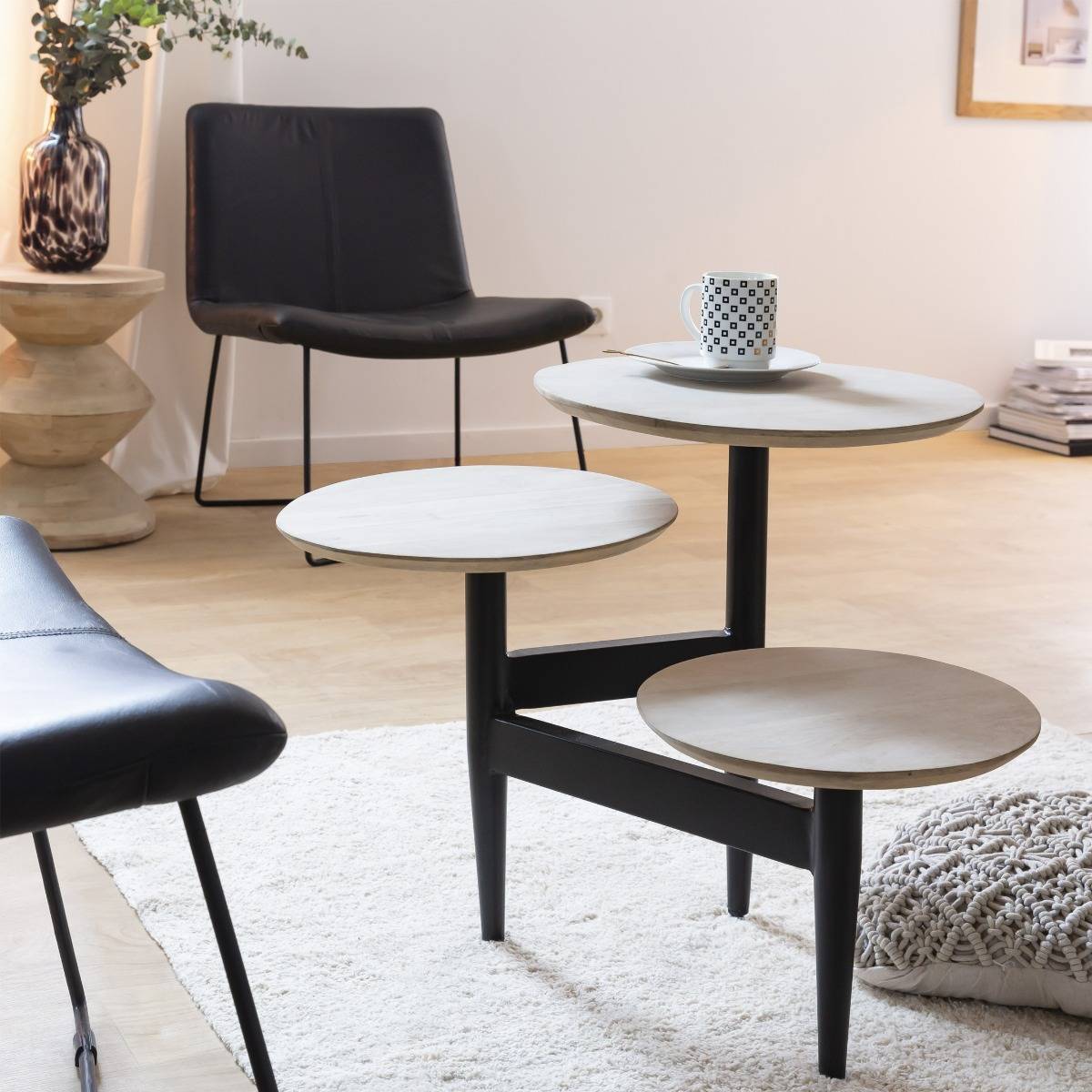 Table basse en bois de manguier Dounia - 5