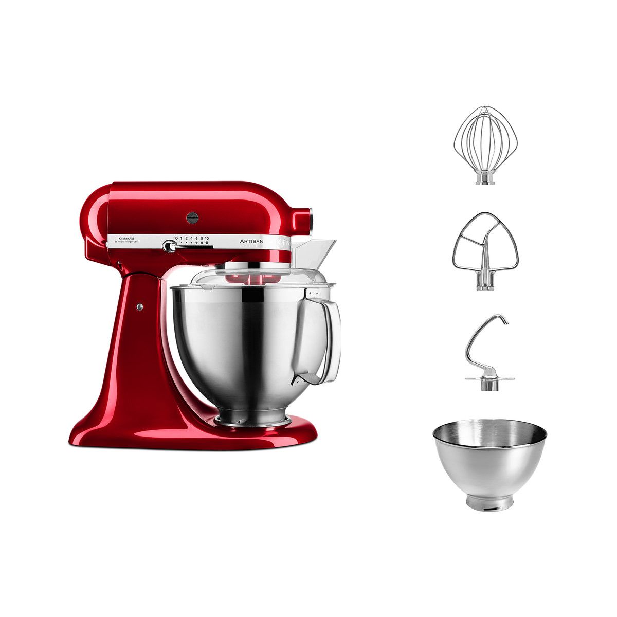 KitchenAid Bol Mélangeur En Acier Inoxydable Kaishanyi Chef Machine Accessoires K5THSBP Pour 5QT Avec Poignee 88724282