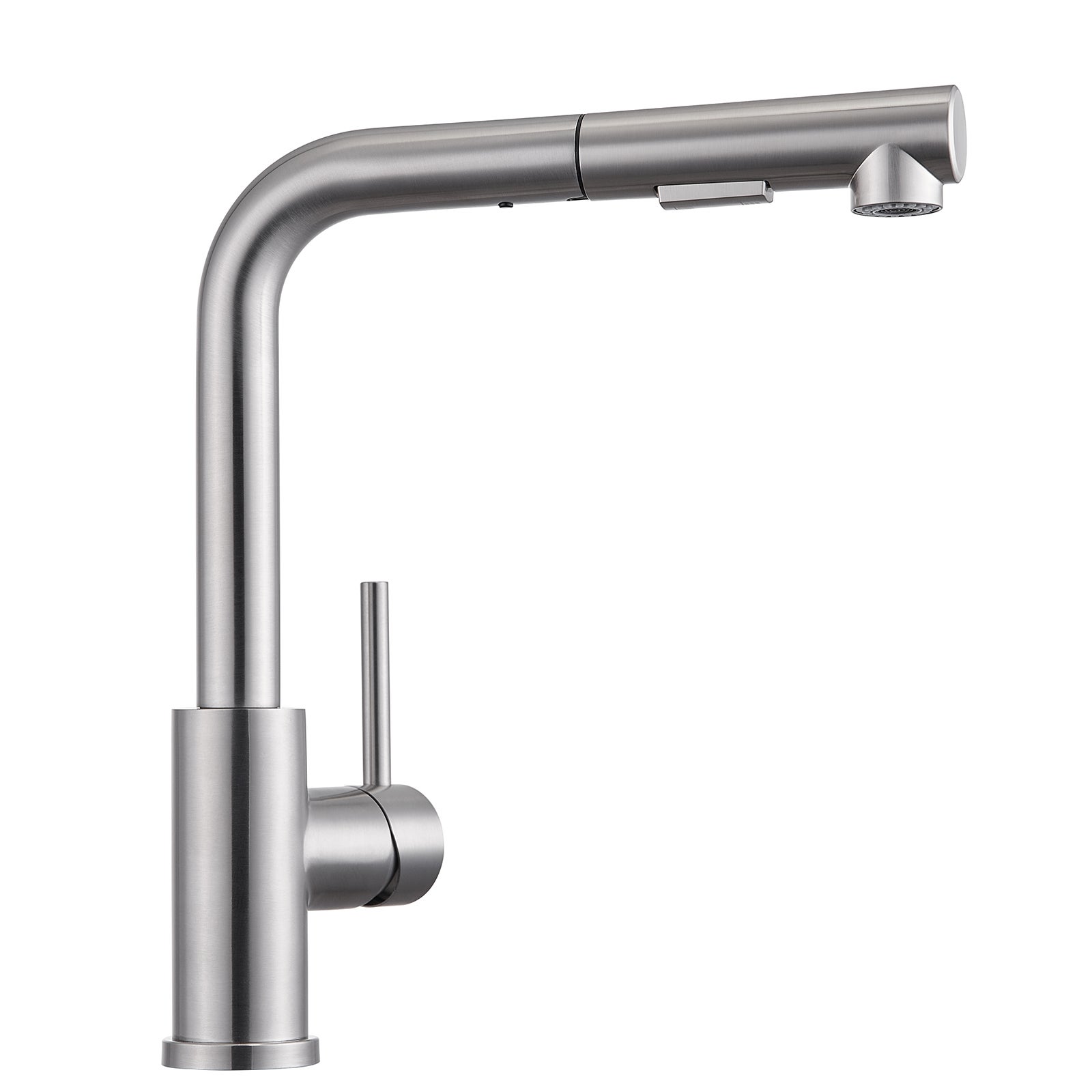 LOVHAUS Wyciągana bateria kuchenna, obrotowy kran kuchenny 360°, bateria kuchenna z 2 trybami natrysku, bateria ze szczotkowanej stali nierdzewnej