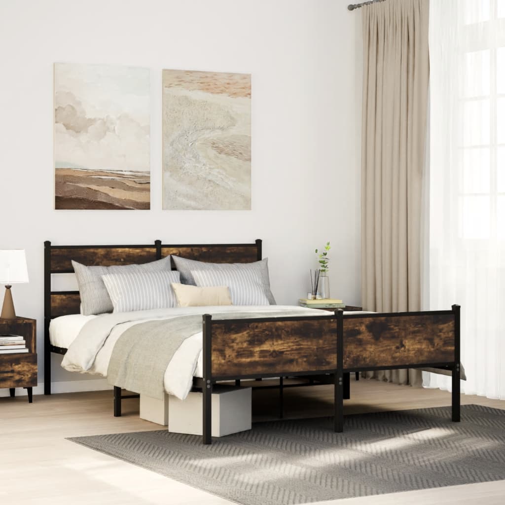 Łóżko Metalowe Czarne Rama łóżka Ze Stelażem Łóżko Do Sypialni Pokoju 160x200 cm