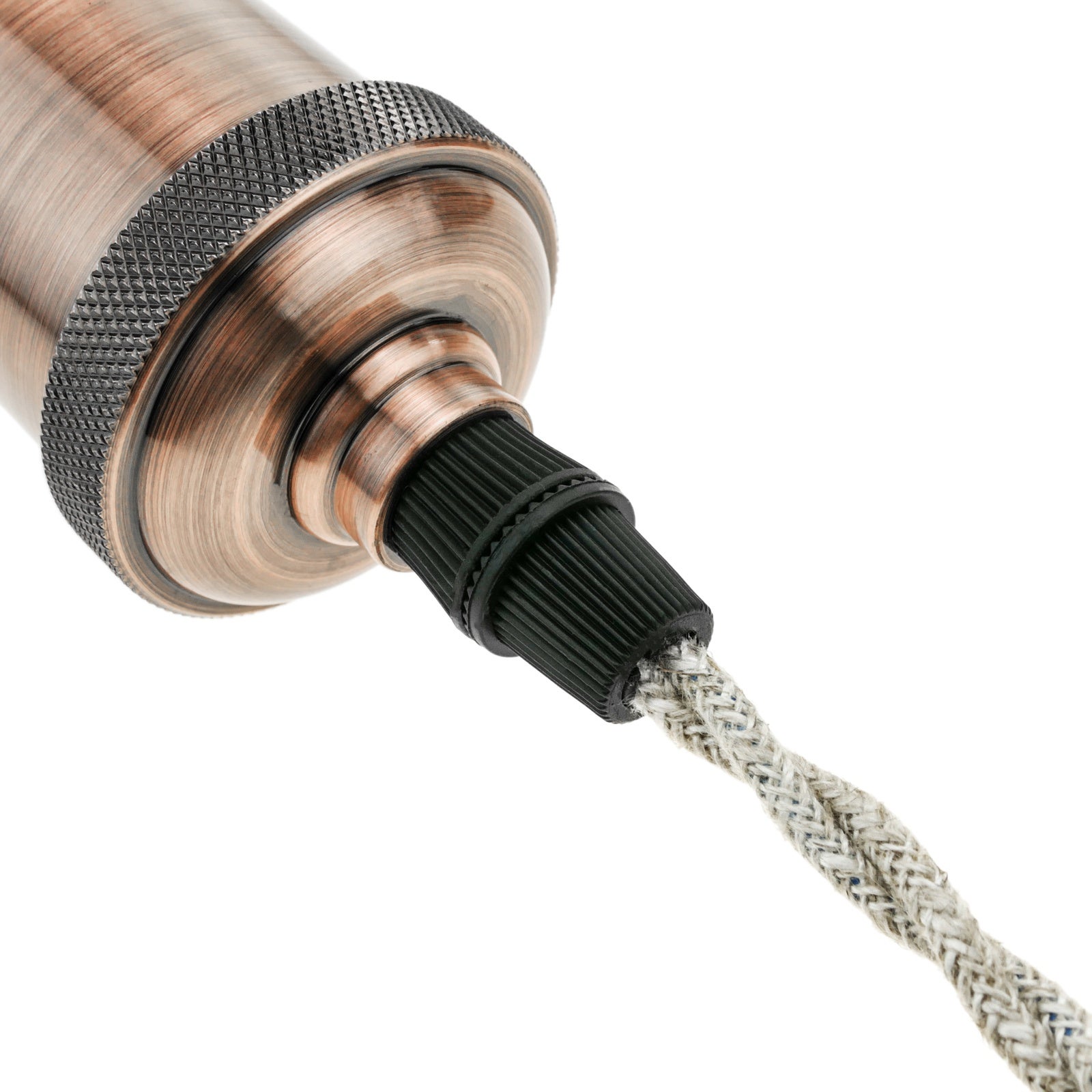 Cavo elettrico retrò intrecciato bianco vecchio 2x0,75mm 25m - 2