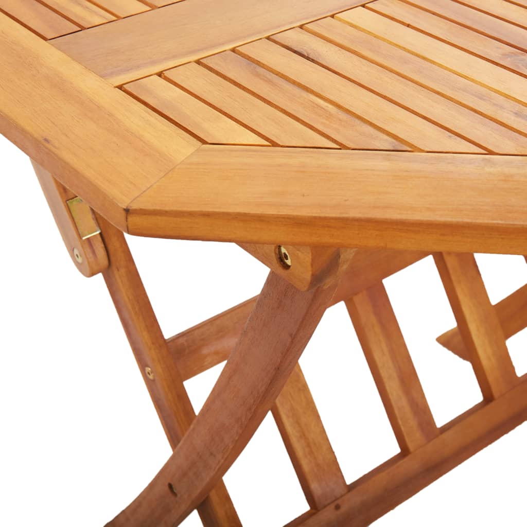 Table d'appoint d'extérieur rectangulaire en Bois Marron 2 places - 6