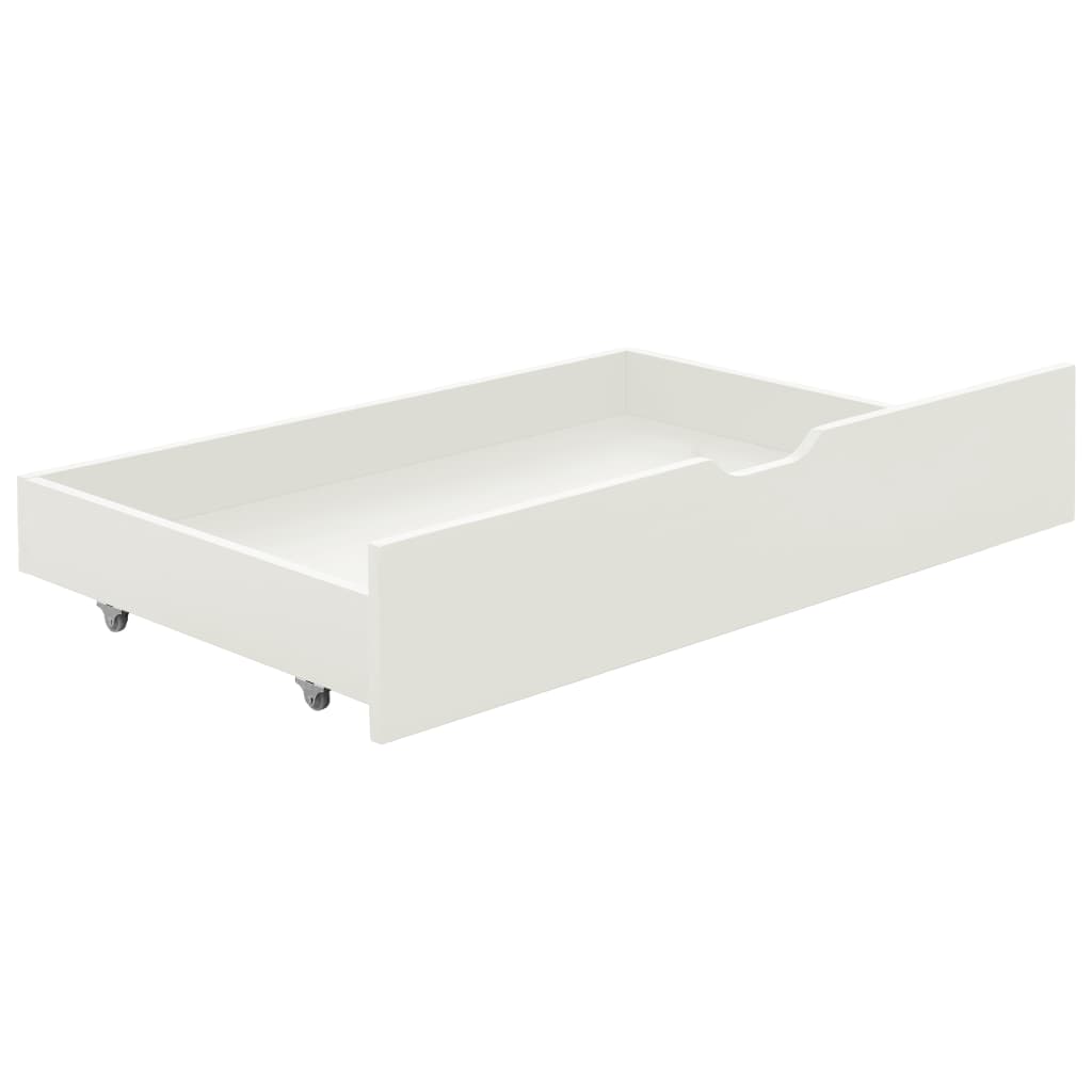 Cadre de lit avec 2 tiroirs sans matelas blanc 90 x 200 cm - 5
