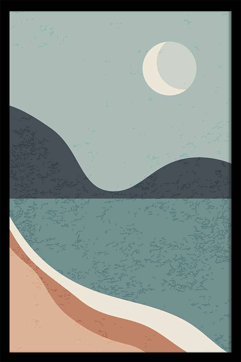 Cartel Orilla bajo la luna - 40x60cm - made in France - 5