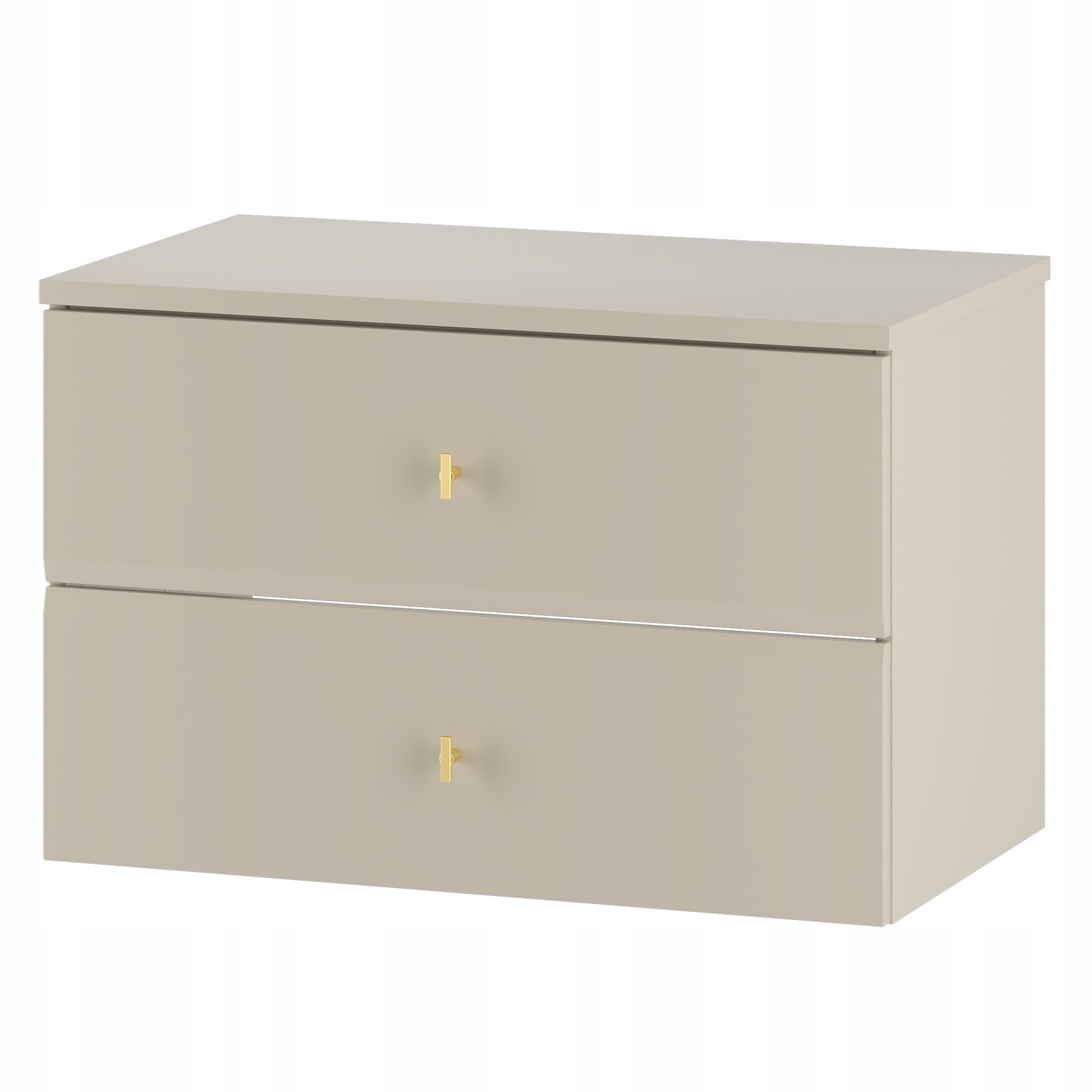 Szafka łazienkowa RAY 80 cm kaszmirowa z blatem wisząca MDF matowa