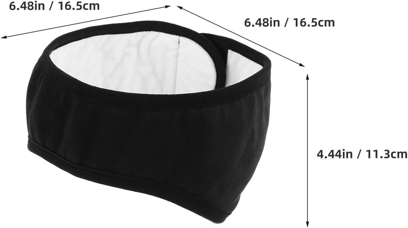Cache Oreille Insonorisant Dormir en Coton Doux, Bandeau Antibruit Nuit Confortable et Antidérapant, pour Bureau et Espaces Partagés, 2pcs Noir - 5