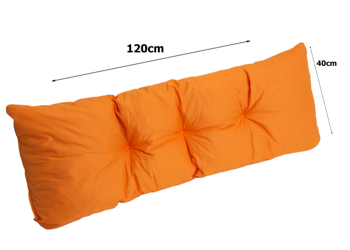 Set coussins pour palettes 120x50 avec dossier 120x40 orange – coussins extérieurs pour canapé palette, matelas de jardin épais - 7