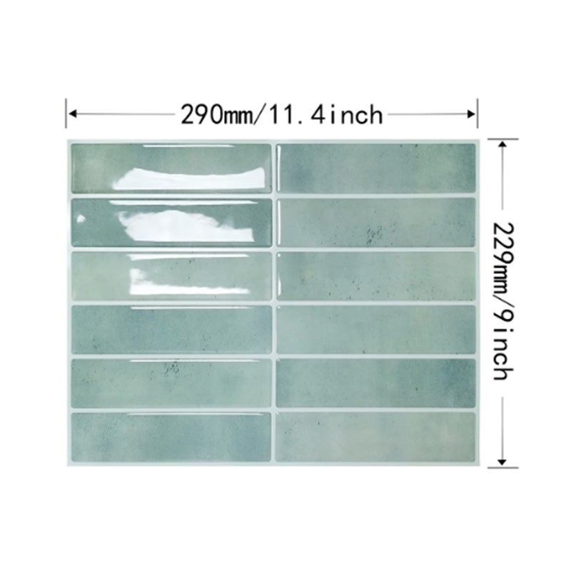 Panel de Protección 3D Azul-Verde - Lote de 4 Láminas Impermeables y Personalizables para Redecoración Cocina & Baño - 2