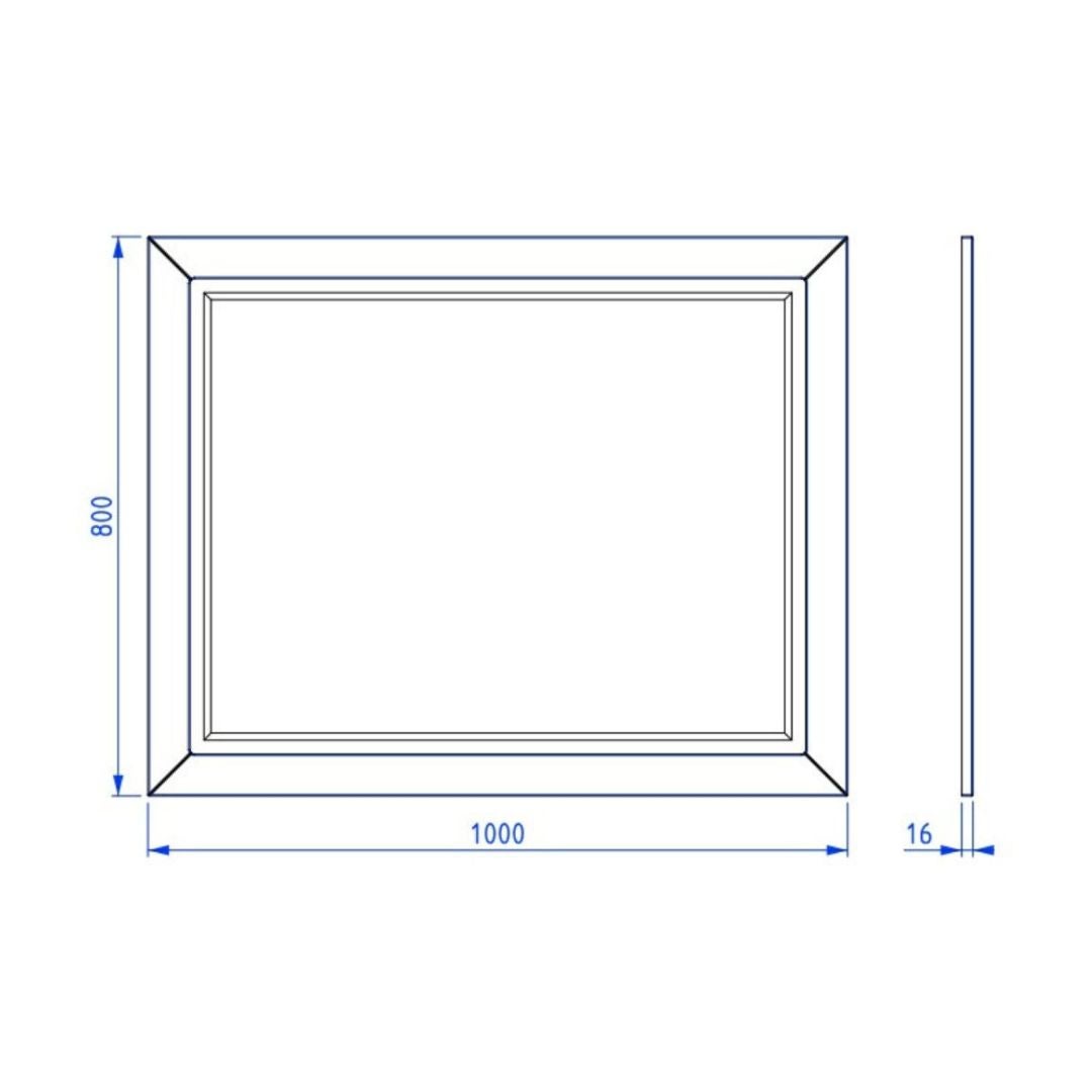 Lustro łazienkowe CHIC 100x80 cm białe półmat/złote - 4