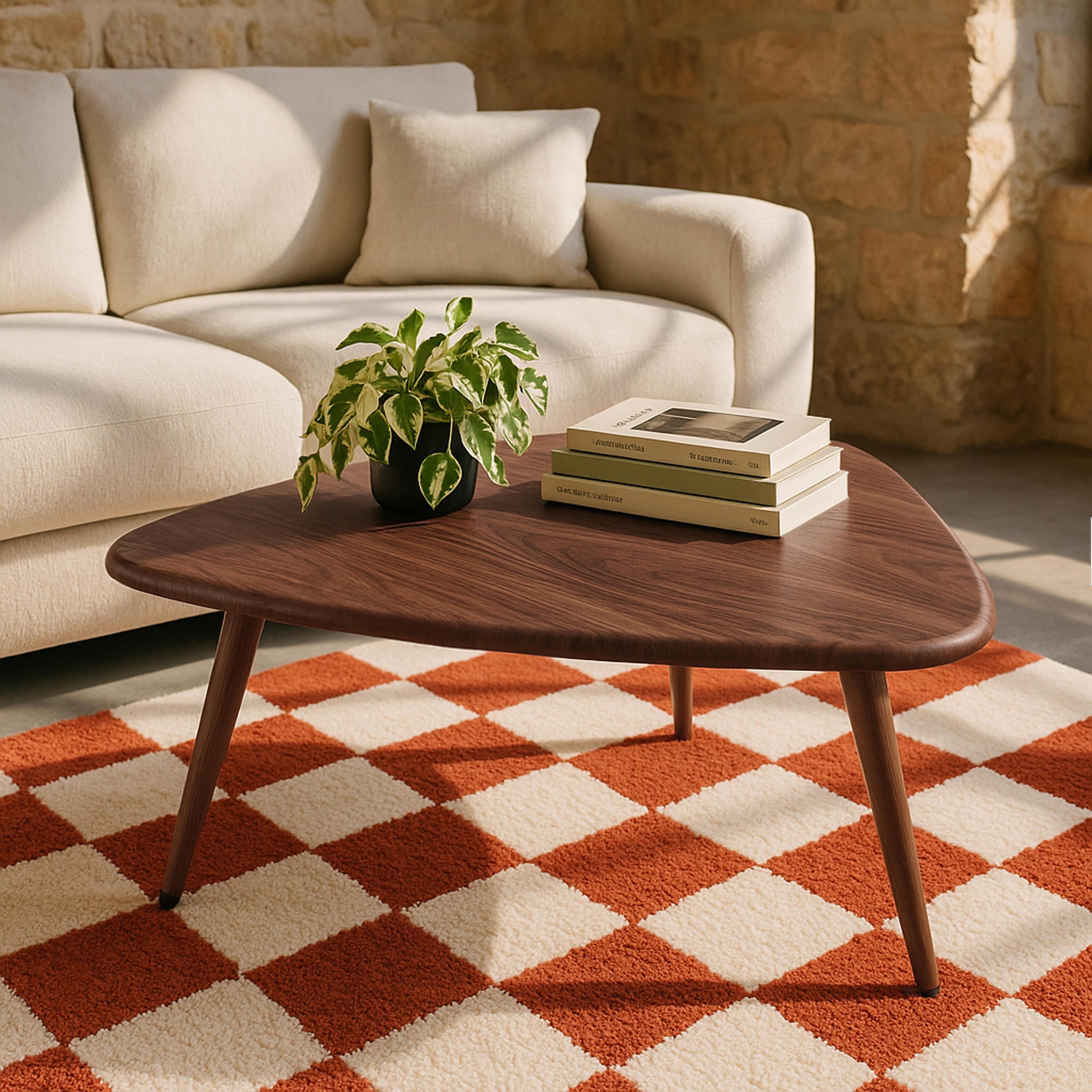 Tavolino triangolare in MDF di legno scuro Leroy Merlin