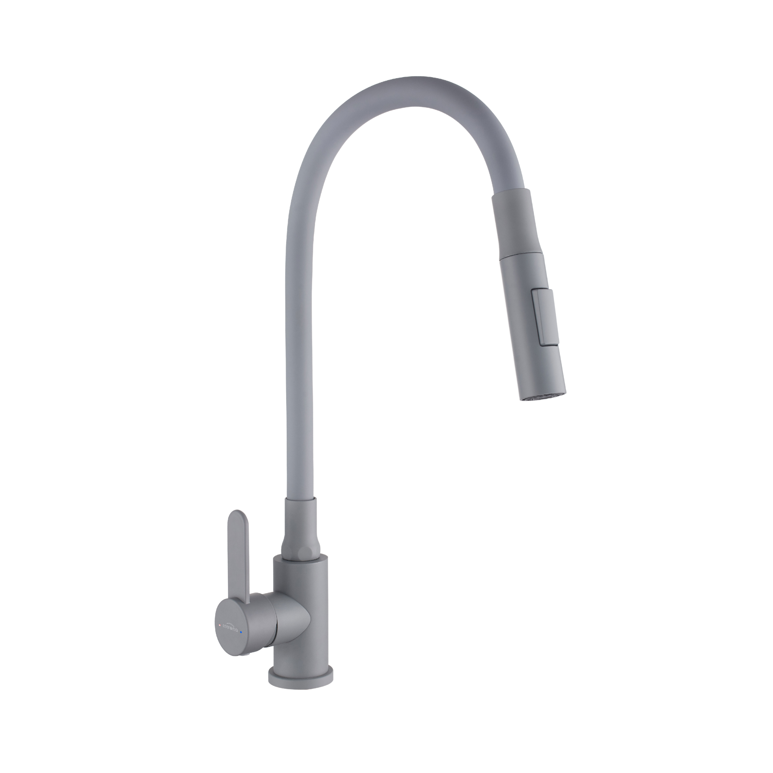 Bateria kuchenna Invena Roko z elastyczną 2f wylewką, szara