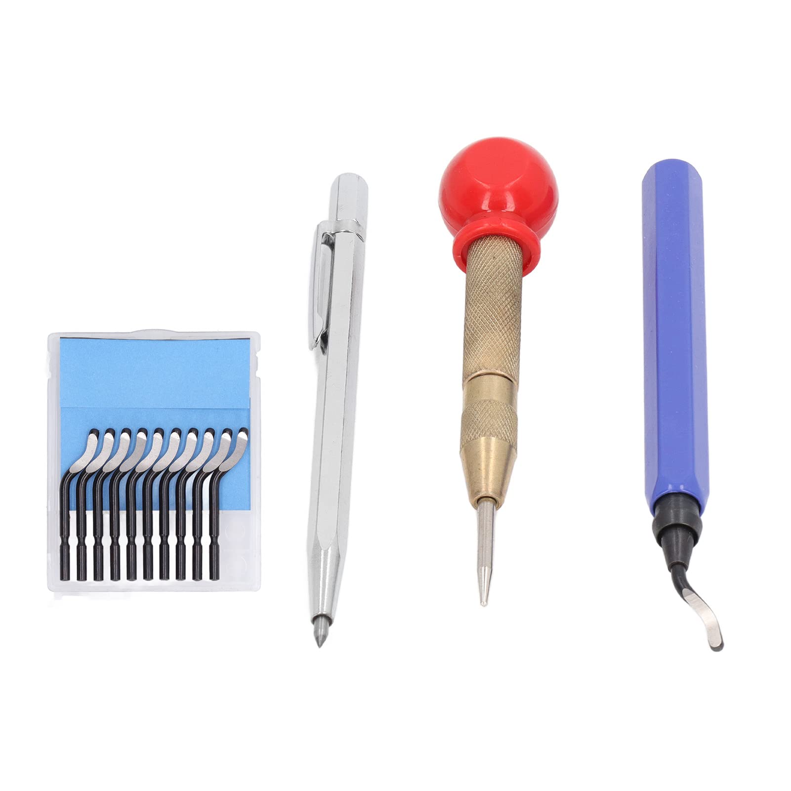 Juego De Desbarbado Manual Con Mango De Aluminio Y 10 Cuchillas HSS – Quita Rebabas En Metal, Plástico Y PVC Con Facilidad