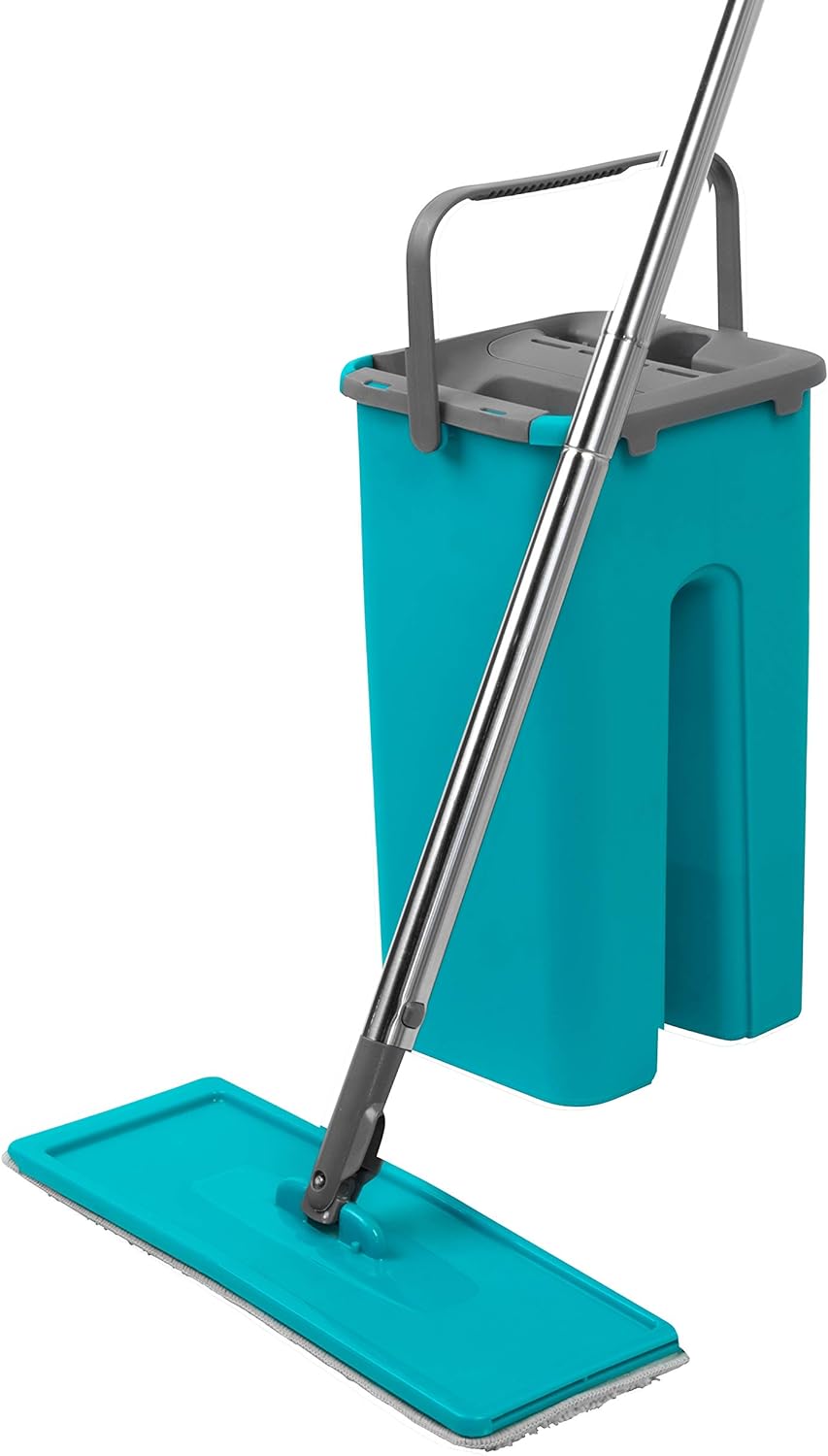 Balai à Plat Et Seau Beldray - Essoreuse Intégrée - Compact Pour Surfaces Dures - Vinyle, Carrelage, Bois