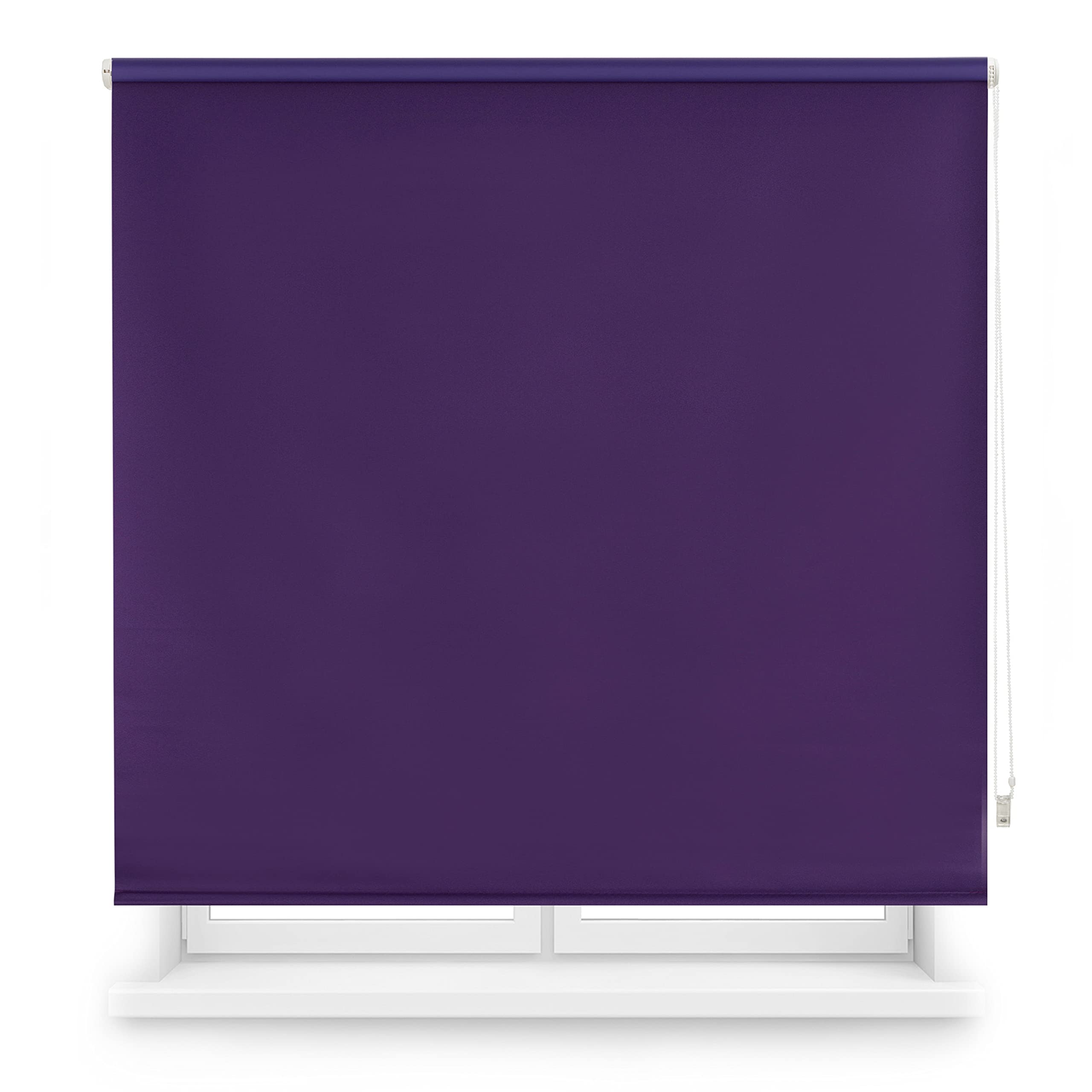 Blindecor | estor enrollable opaco liso - medidas estor: 120x175 - medidas tela estor: 117x170 - estor violeta