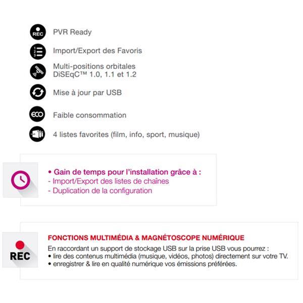 Récepteur satellite FTA TVS 8100HD - 3