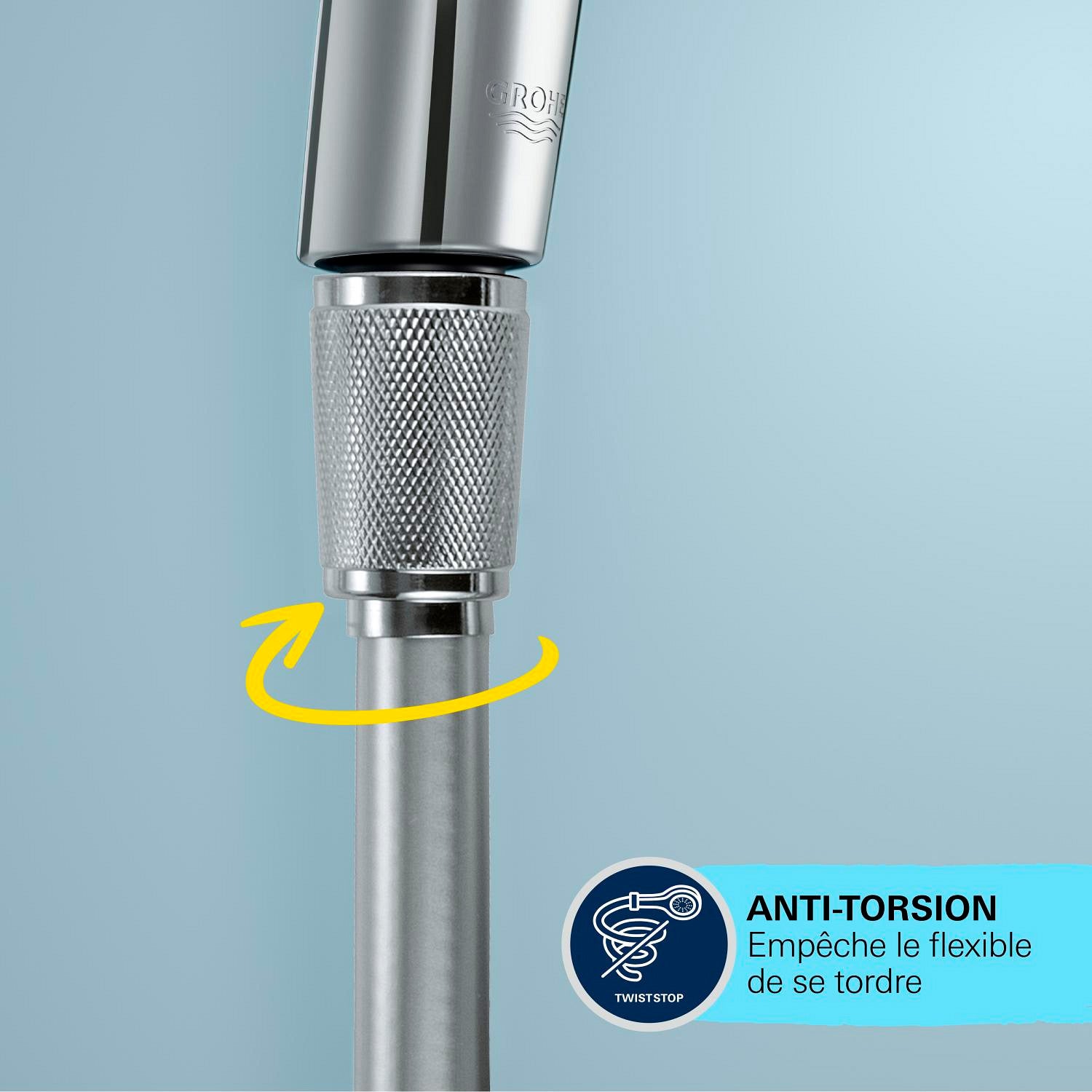 GROHE Douchette 1 jet avec support mural Vitalio Trigger Spray 30 Chromé - 4