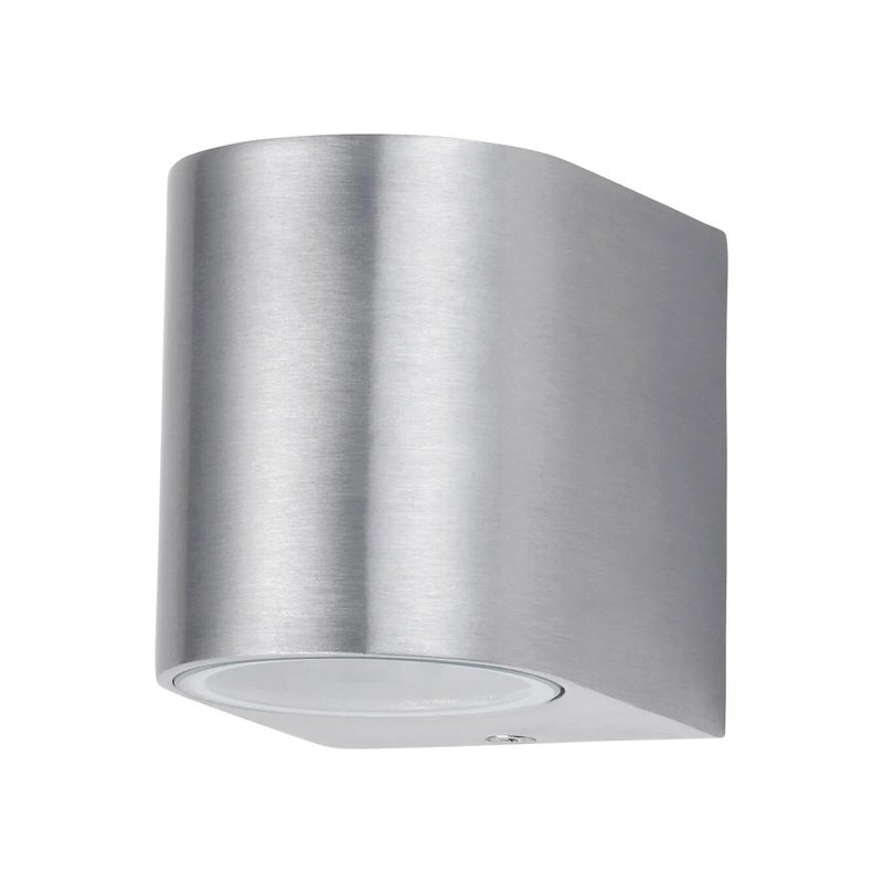 Kinkiet zewnętrzny Chile szczotkowane aluminium 1xGU10x35W wym:8x6,5x9,4cm IP44 Rabalux