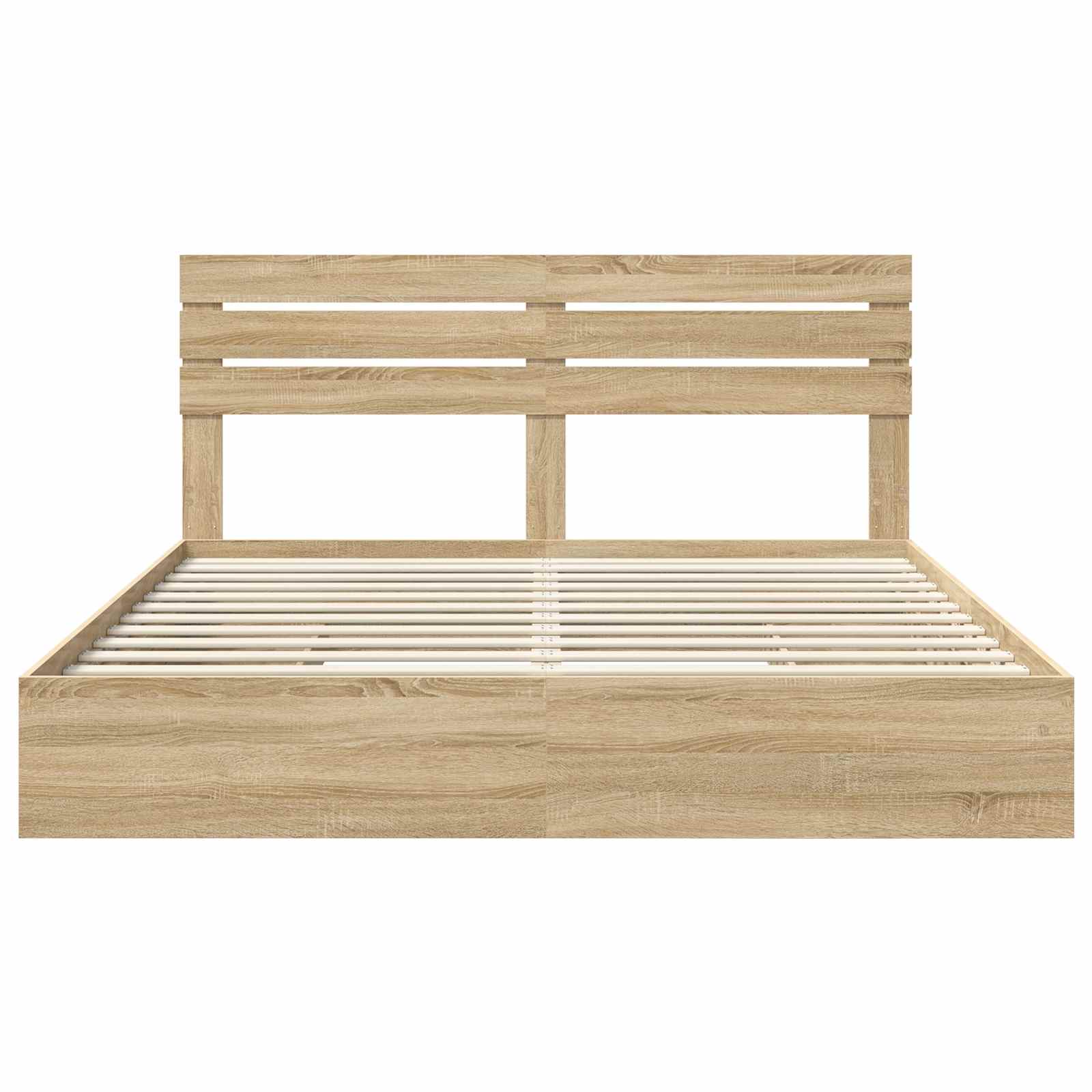 Lit avec rangement, panneau de bois, chêne, pour la chambre, 180 × 200 cm - 8