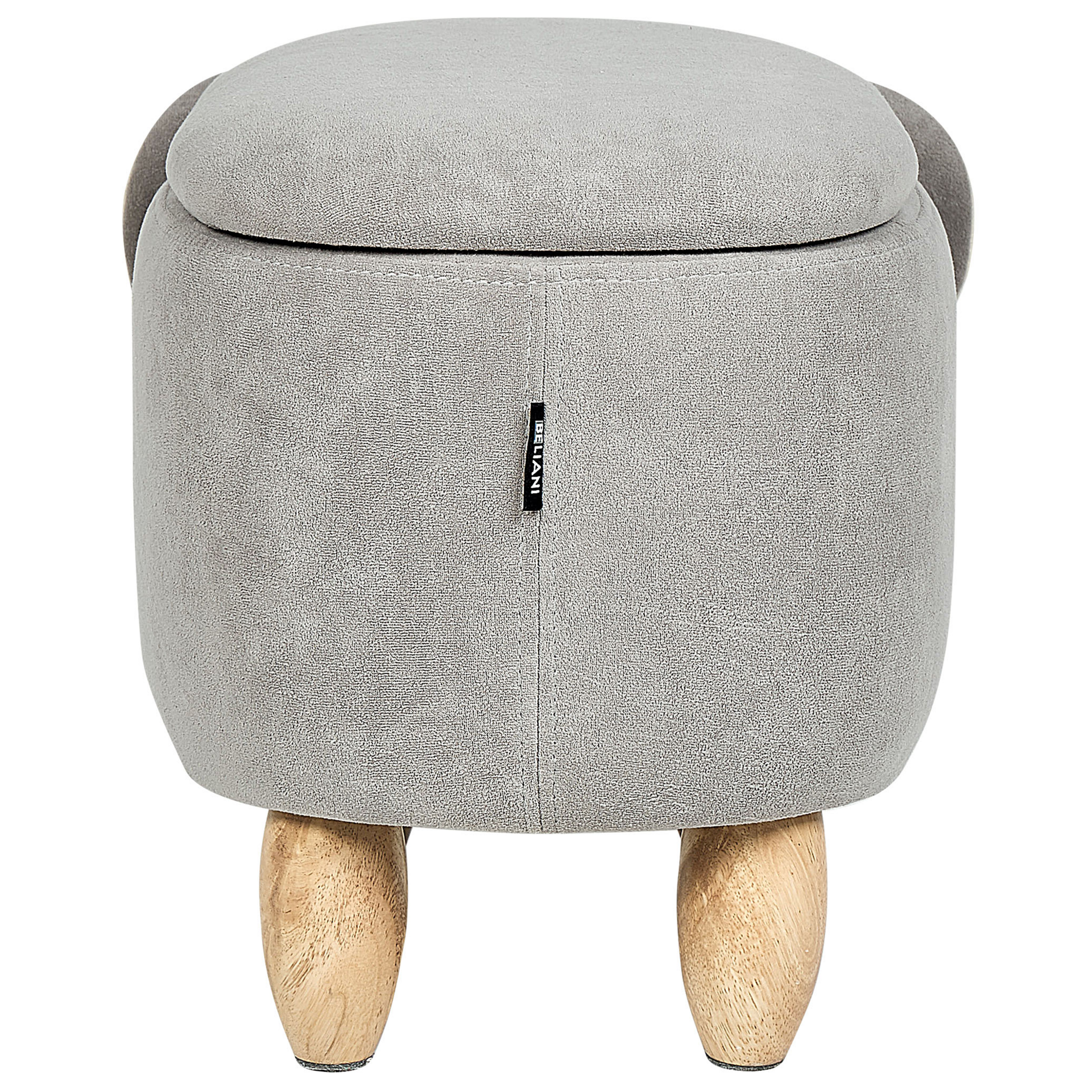 Pouf animaletto contenitore COALA Velluto Grigio chiaro - 8