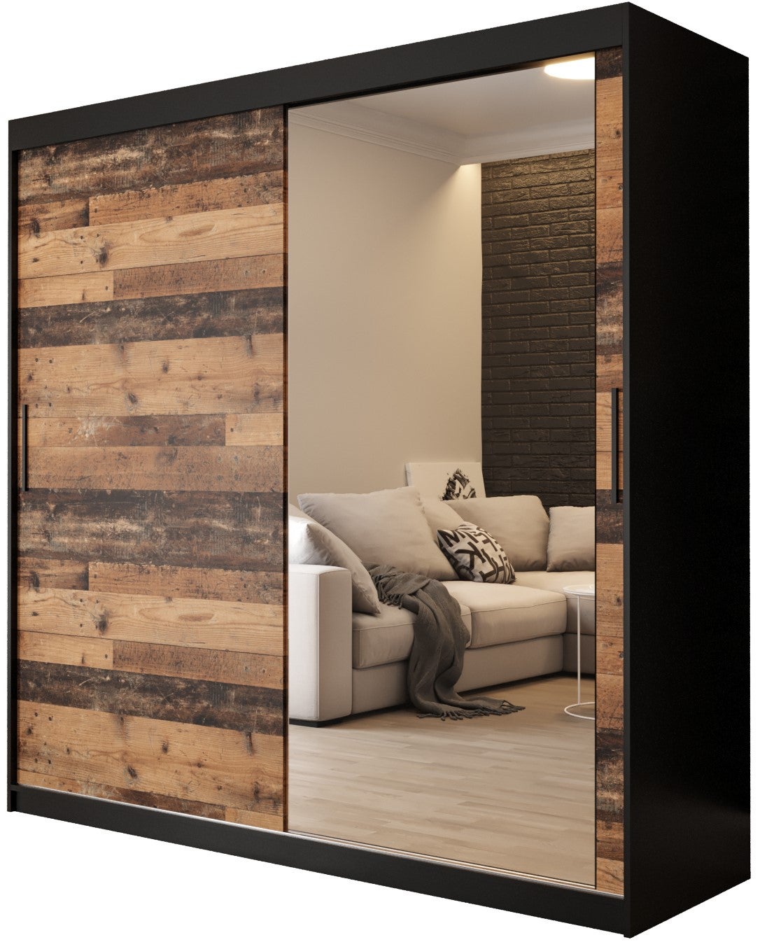 Szafa przesuwna garderoba OLD STYLE T2 200 x 62 x 200 cm - Abiks Meble