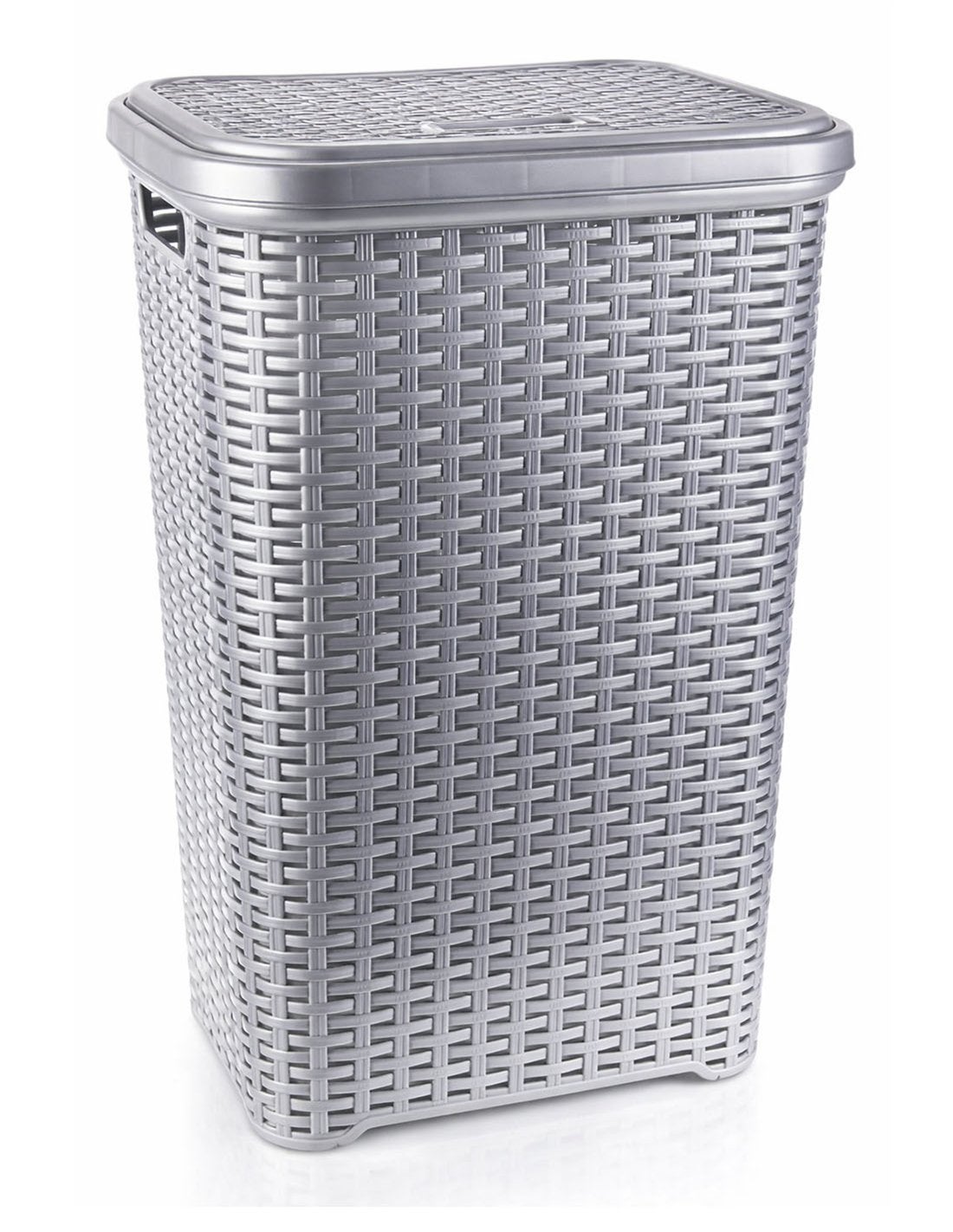 JARDIN202 - Cesto Ropa Sucia Pongotodo con Tapa y Asas | Cesta Colada Plástico Ratán | Cubo Ropa Sucia Ventilado | Baño Dormitorio | 38L/60L | 60 lit - 5