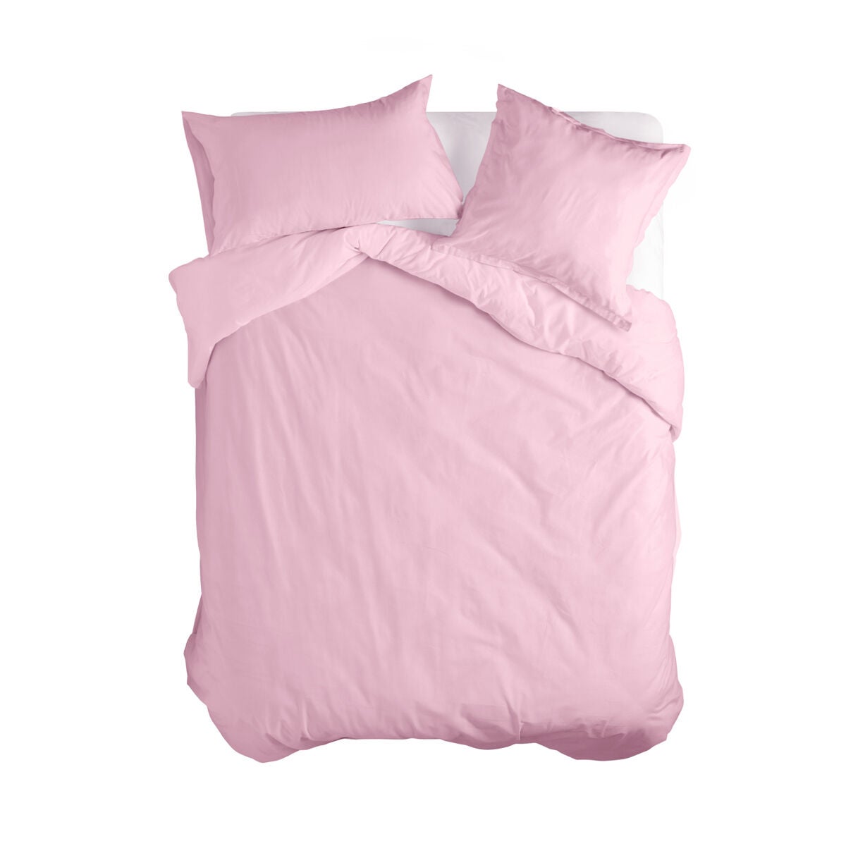 Basic Housse de couette 200x200 cm Rose pâle | Leroy Merlin