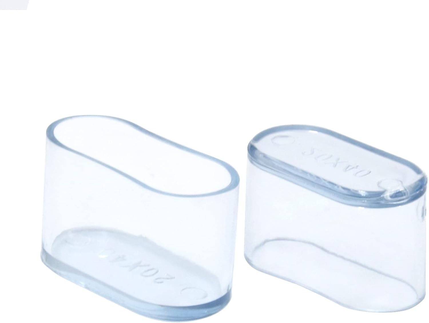 Owalne nakładki z przezroczystego PVC (8 szt.) – końcówki 20x40 mm do nóg krzeseł, cicha ochrona