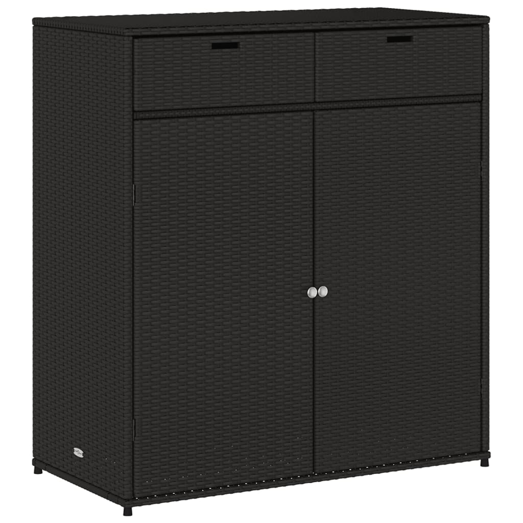 Armoire De Rangement Jardin Heybb 59x40x180 Cm - Résine Tressée Gris - Meuble De Stockage Extérieur