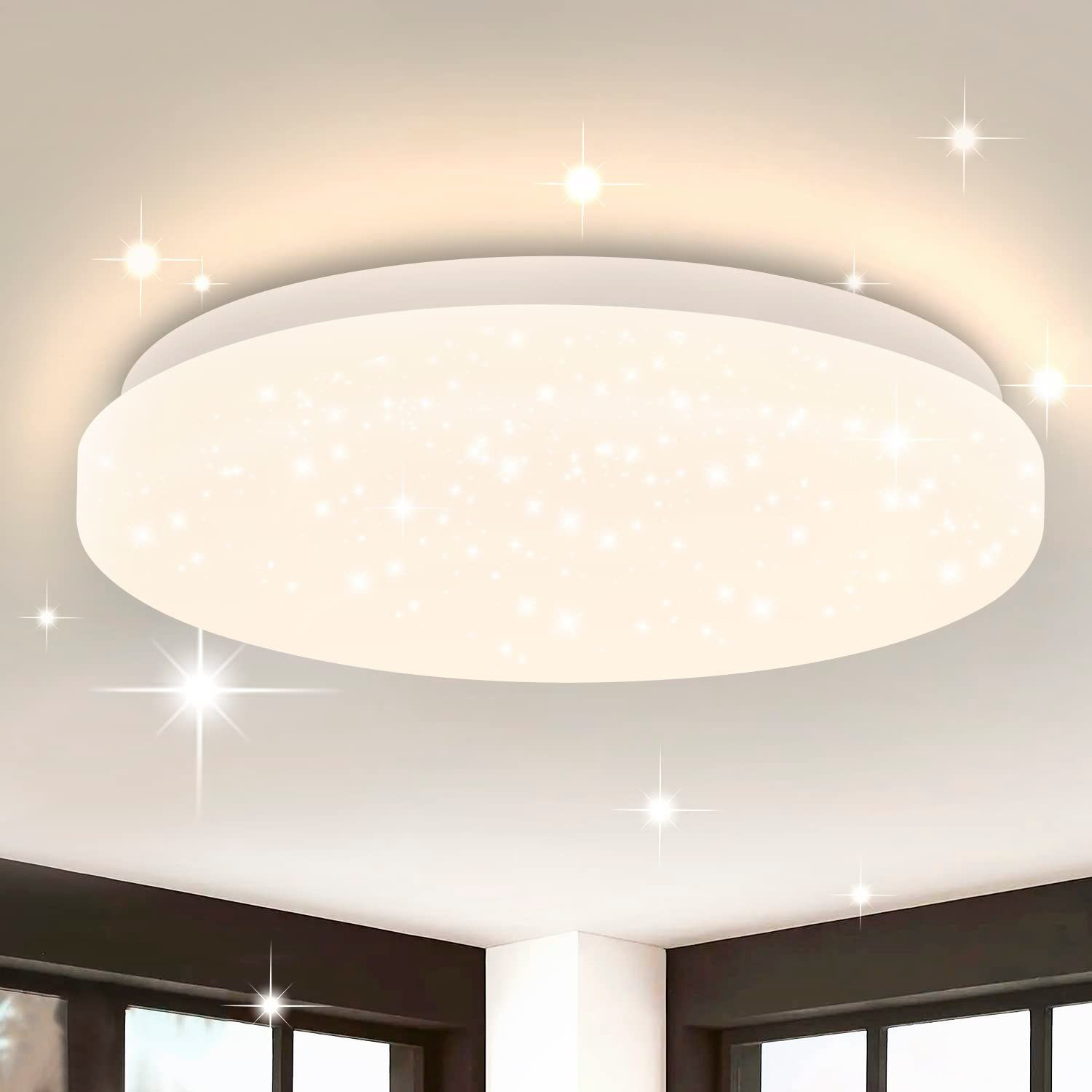 Plafoniera LED CLICLED 80W Con Effetto Cielo Stellato | Dimmerabile Con Telecomando | CCT 3000-6500K ø49cm