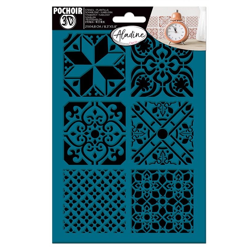 Pochoir Mural Plaid Stencil Decor – Motif Canterbury Scroll, 2 Pièces, Vintage NOS
