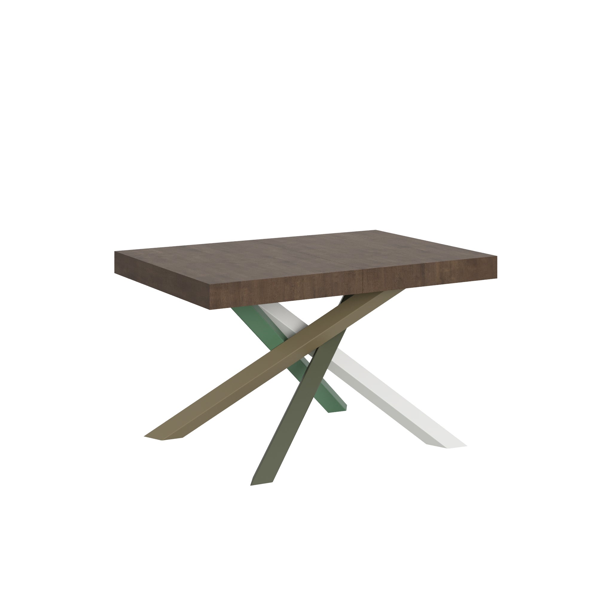 Stół rozkładany 120/380x90 cm Volantis orzech nogi wielokolorowe 4/A