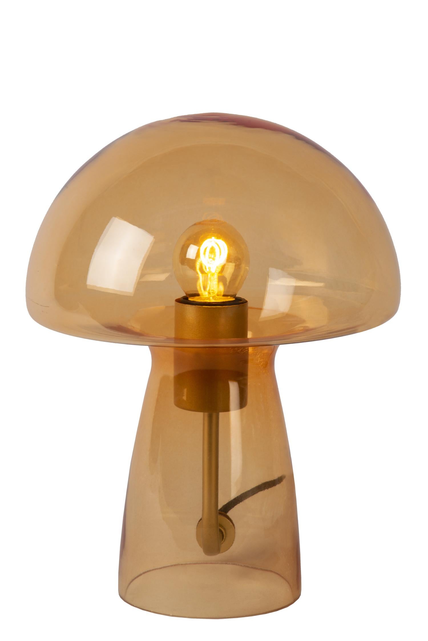 Lampa stołowa Fungo bursztynowa 1xE27x60W Lucide