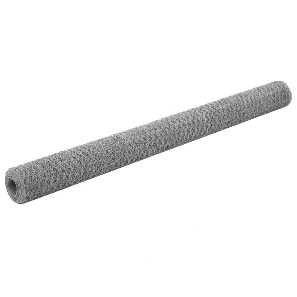 Clôture | Grillage pour volière Acier galvanisé 25x1,5 m Argenté - 2