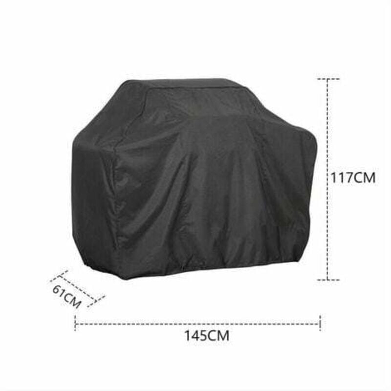 Pokrowiec na grilla wykonany jest z tkaniny Oxford 210D z czarno-srebrną powłoką. Wodoodporny, trwały, odporny na rozdarcia i kurz.