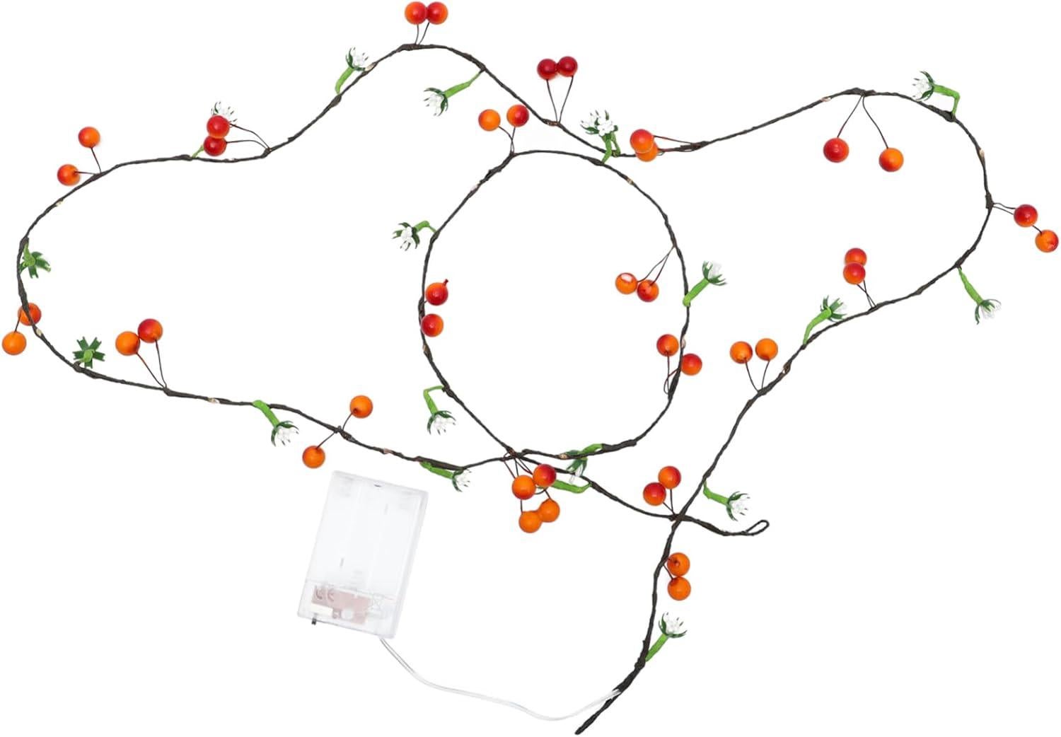 Sezrgiu Guirnalda De Luces Rojas De Chile Y Pimienta, Luces De Noche De Hadas, Guirnalda De Cobre, Lámpara Colgante Con Pilas Para Decoración Del Hogar, Boda, Fiesta, Jardín (9.8 Pies/20 LED, Chile