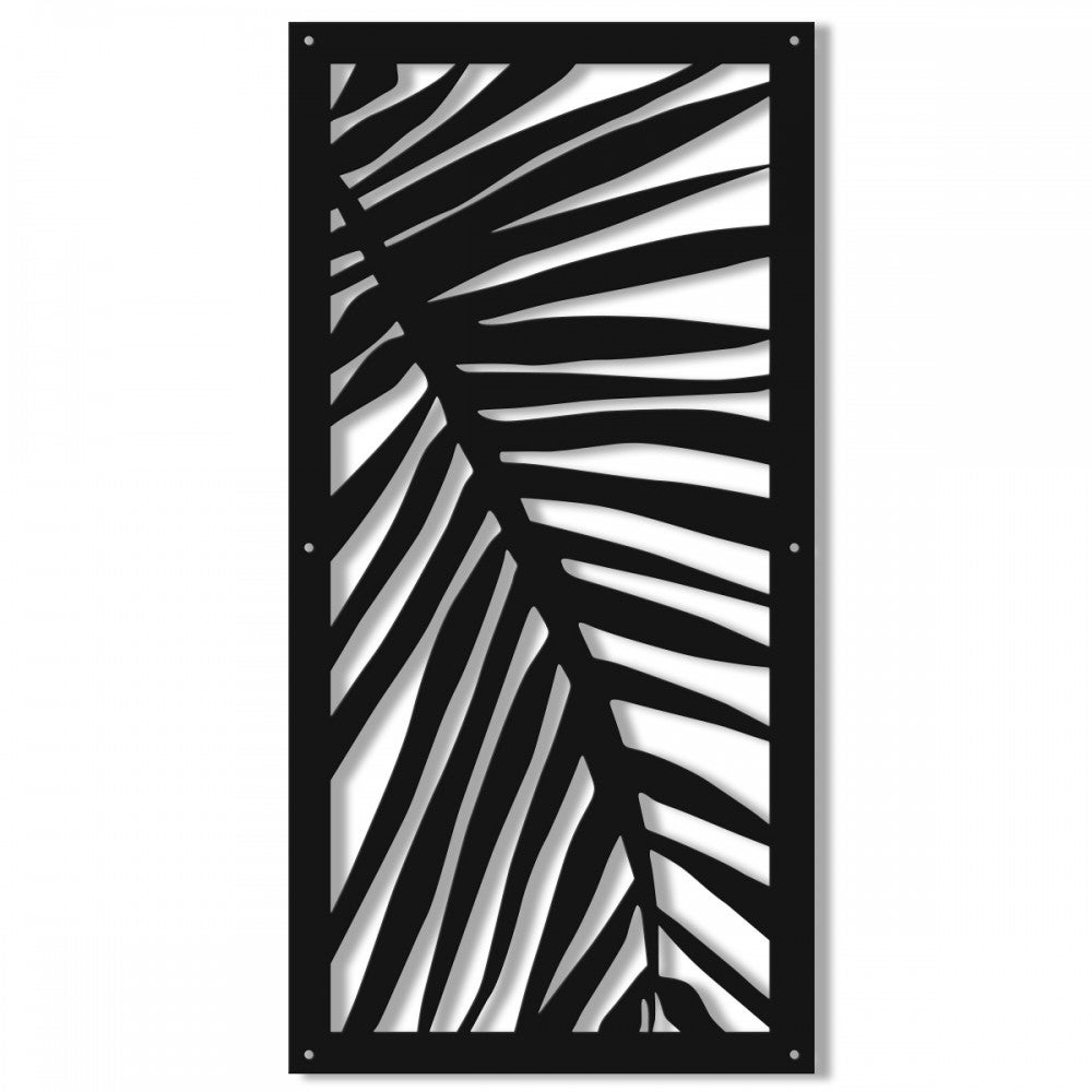 PALMA - Panel perforowany PCV - DASZEK PRZECIWSŁONECZNY 98x198 cm CZARNY Grubość 1 cm