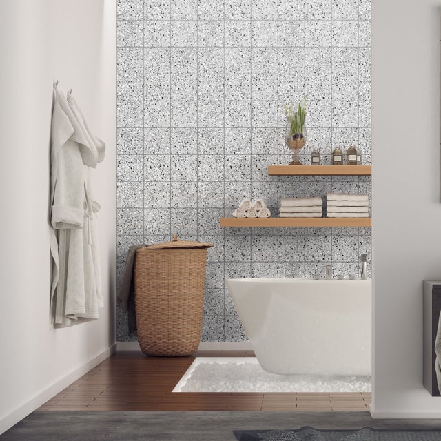 Autocolantes muraux - Sticker Mural Carrelage adhésif Cuisine Salle de Bain - 60 STICKERS CARRELAGES TERRAZZO - 60stickers15x15cm