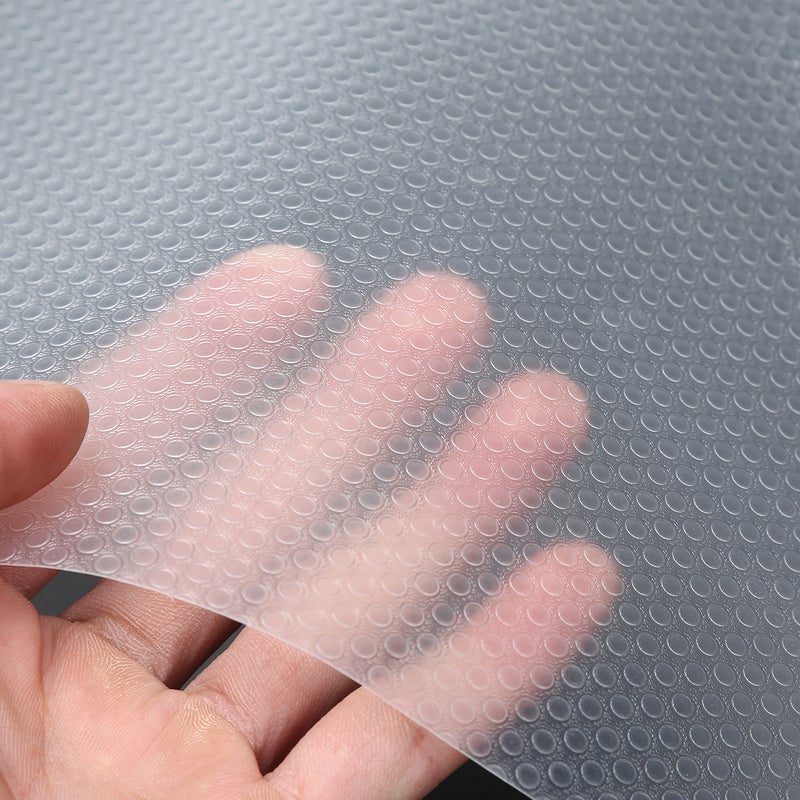 Revestimiento antideslizante para cajones, de EVA transparente y no adhesivo, para proteger el frigorífico de la cocina, blanco, 60 x 500 cm - 4